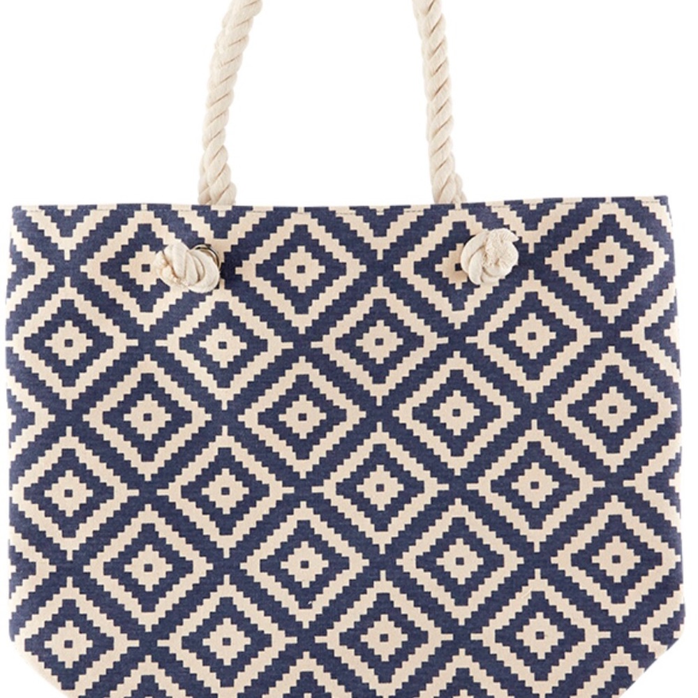 Summer & Rose Navy Diamond Tote